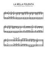 Téléchargez l'arrangement pour piano de la partition de Traditionnel-La-bella-polenta en PDF
